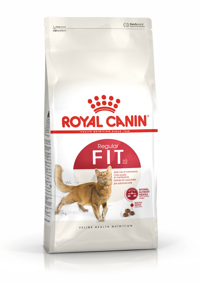 The adapted calorie content of the Fit 32 formula helps maintain the ideal weight of adult cats having a moderate amount of exercise.