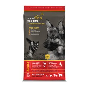 Lionel's Choice Adult Dog Food is a hypoallergenic