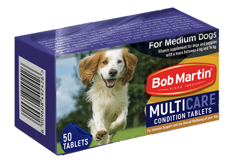 Bob Martin Medium Strength Conditioning Tablets is packed with all the essential vitamins and minerals your doggo needs to lead a happy and healthy life. It contains Vitamins Bs to promote healthy skin