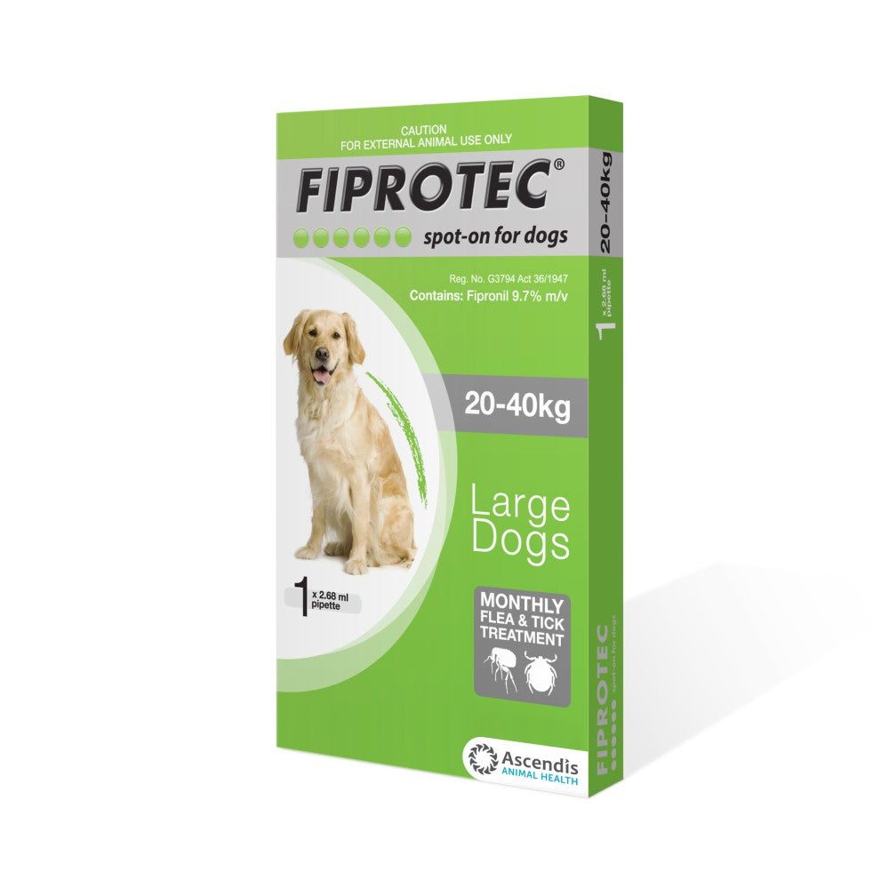 Monthly flea and tick treatment for dogs. Contains Fipronil a tried and tested active ingredient that is highly effective and very safe.