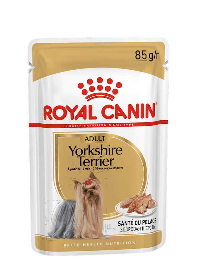 Contributes to maintaining the health of the Yorkshire terrier’s skin and long coat with an exclusive blend of nutrients.