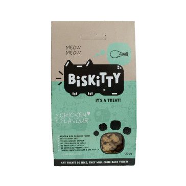 Your kitty demands only the best. Give them Biskitty Cat Biscuits!