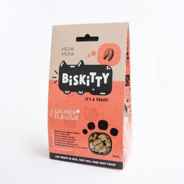 Your kitty demands only the best. Give them Biskitty Cat Biscuits!